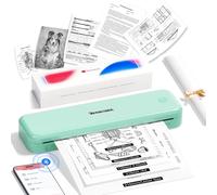 Phomemo M834 Imprimante Portable A4, Imprimante Thermique Bluetooth 300dpi, Connexion Smartphone Via Bluetooth, Supporte Le Papier Thermique A4 (210x297mm), 80mm, Imprimantes Compacte sans Encre