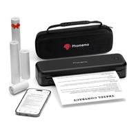 Phomemo M834 Imprimante Thermique A4, Imprimante Thermique sans Encre, Connexion Via Bluetooth & USB, Imprimante Portable avec Mallette de Transport et 4 Rouleaux de Papier Thermiques, Noir
