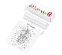 Phomemo Papier A4 pour Imprimante Thermique Portable M832/M831/M833/M834/M835 - Ramette 210mm*6.5m Sans Encre Bluetooth - 4 Rouleaux Blanc