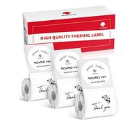 Phomemo Papier Autocollant Rond Pour Imprimante D'étiquettes M220 M250 M221 M120 M150 M108 M110 M421, Pour Impression De Logo, 50x50mm, 140 étiquettes/rouleau, 3 rouleaux