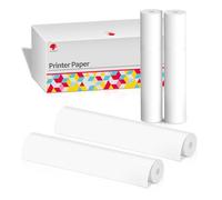 Phomemo Papier D'impression Thermique A4 4 Rouleaux, 210x297 mm, Sans Bisphénol A, Compatible avec L'imprimante Portable Phomemo M832/M834/M833, pour Voyage, Maison, Photo, 20 Feuilles/Rouleau