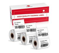 Phomemo Papier Thermique Pour Imprimante D'étiquettes M220 M250 M221 M120 M150 M108 M110 M421 Papier Thermique Pour Codes Barres, Nom Étiquette De Prix, 40x30mm, 230 étiquettes/rouleau, 3 rouleaux