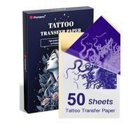 Phomemo Premium Papier Transfert Tatouage, M08F Plus Papier Transfert Professionnel A4 pour Tatouage, Papier Stencil pour Tatouage Compatible avec Imprimante Tatouage M08F L85 M08F Plus, 50 Feuilles