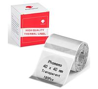 Phomemo Ronds Transparents de Compatible Avec les Imprimantes D'étiquettes M220 M250 M221 M120 M150 M108 M110 M421, Boîte Et Emballage Cadeau Et Plus Encore, 40x40mm,180 étiquettes/rouleau