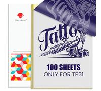 Phomemo TP31 Papier Transfert Tatouage, 100 Feuilles Papier Transfert Tatouage，Compatible Avec TP31 Thermocopieur Tatouage, 80 x 135 mm (3,1" x 5,3")