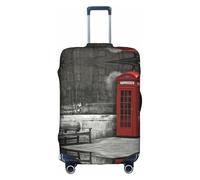Phone Booth in London Streets Housse de valise élastique pour voyage d'affaires, poussière avec trous de poignée, grande housse de valise, blanc, XL