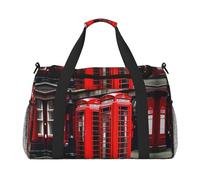 Phone Booth London Street Grand sac de voyage en toile pour femme, noir, One Size