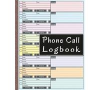 Phone Call Log Book: Colorful Call Tracker with 8 Entries per Page | Voice Mail Book for office | Business & Personal Phone Message Logbook | 8.5 x 11 Inches, 80 Pages