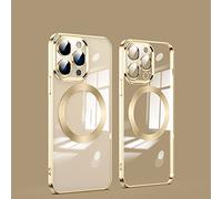 Phone Case - New Version 2.0 Clean Lens for iPhone Case with Camera Protector for iPhone 13 12 11 Pro Max, Drop Protection Dust Safe Magnetic Slim Phone Case Protective Cover (Gold,for iPhone 11Pro)