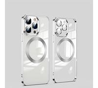Phone Case - New Version 2.0 Clean Lens for iPhone Case with Camera Protector for iPhone 13 12 11 Pro Max, Drop Protection Dust Safe Magnetic Slim Phone Case Protective Cover (Silver,for iphoneXs max)