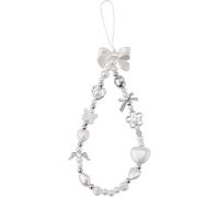 Phone Charms,Pearl Court Noud Phone Strap Cute Beaded Y2k Bracelet For Phone Strap Phone Strap Pearl For Keyrings Backpack Wallet Camera