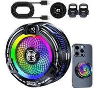 Phone Cooler - Magnetic Cellphone Radiator | 30W Semiconductor Cooling Fan | 3-Speed Adjustable, AI-Powered Variable Frequency, for Live Streaming E-Sports Summer Hot Weather