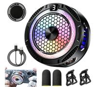 Phone Cooling Fan Back Clip with Lights - 3 Gear Adjustable Low Noise | Phone Game Cooling Fan for Live Streaming TV Series Watching, Home School Office Gym Travel Business Trip