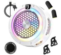 Phone Cooling Fan - Magnetic Phone Cooler Single Piece With Colored Lights
