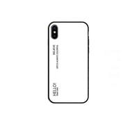 Phone Cover Case for Iphone X / Xs Gradient Color Glass Case (white)