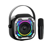 Phone et Ensemble de Haut-parleurs, Haut-Parleur Portable avec Phone | Machines de karaoké pour avec | Dispositifs de Chant à Main avec des Feux de poignée et, amplificateur de Musique pour la Maison