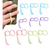 Phone Finger Holder - Compact Mobile Phone Stand | Set of 10 Lightweight PP Handheld Smartphone Mounts, Random Colors, 3g Each, General Style Desk Accessories for Home Office