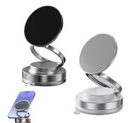 Phone Holder - 360° Rotating Magnetic Car Phone Mount, Foldable & Universal Fit for Dashboard/Air Vent, Strongest Suction Cup, No Drilling Required (2PCS)