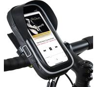 Phone Holder Bicycle Bag Handlebar Frame Holder Phone Mountain Bike Electric Scooter Bike Bag With Rain Cover Rotation 360 Touch Screen For Smartphone 6.7 Inches
