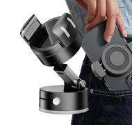 Phone Holder - Car Phone Mount | 360° Adjustable Suction for Tableau de bord/Windscreen Foldable Design Smartphone Cradle Camping Accessories for Dashboard Video Office Desk Travel Use