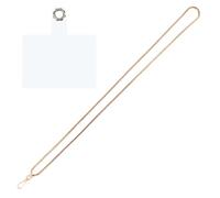 Phone Lanyard, Lanière en Métal Doré avec Patch de Lanière Sangle de Bandoulière Universelle pour Téléphone Chaîne de Téléphone Anti-Perte pour le Cou pour Femme la Plupart des Téléphones