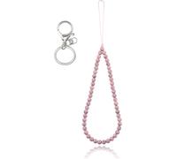 Phone Lanyard Lanyards Pink Synthetic Turquoise Gemstone Phone Charms Anti-Lost Lanyard Rope For Keychain Phone Hanging Accessories