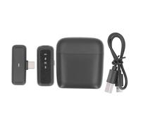 Phone Lavalier sans Fil Type C Réduction du Bruit Réduction Mini Clip sur Un à Revers avec étui de Charge pour l'enregistrement vidéo Streaming Vlogging ABS Plastic 115g