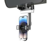 Phone Mount Car, Automotive Rear View Mirror Smartphone Stands, Rotating Adjustable, Cell Phones Holder Cradle for Sedan, Automotives, Pickup, Truck, Dashboard, Windshields, 3.35x4.72 Inches