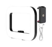 Phone Ring Light - LED Ring Light, Video Fill Lamp Stabilizer for Camera | Anti Shake Selfie Square Riing for Beauty Makeup, Indoor and Outdoor Studio