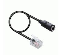Phone RJ9 Male to 3.5mm Female Jack Adapter Cable,Microphone Headphone Adapter for Phone,1 x 3.5mm TRS Jack Headphone + 1 x 3.5mm TRS Jack Microphone,RJ9 4P4C