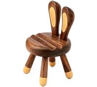 Phone Stand Desk - Wooden Chair Shape Mobile Holder, Cute Animal Ear Design Table Support | Stable Cell Phone Dock for Home Kitchen Bedroom Vanity Nightstand Apartment Workplace Office Use Kit