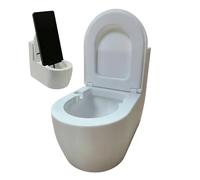 Phone Stand for Desk - Toilet Shape Phone Holder, Funny Smartphone & Tablet Bracket Desktop Support Stand | Video Calls Watching Movies Reading Studying Use for Office Home Dorm Room Setup