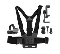 Phone Stand、 Kit de 6 pièces for caméra d'action : Sangle de tête et Sangle de Poitrine réglables, compatibles avec GoPro, for Une stabilité et Une polyvalence accrues. 、Desktop Phone Stand Base