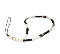 Guess GUSTBCKH Heishi Sangle de téléphone Noir et Blanc