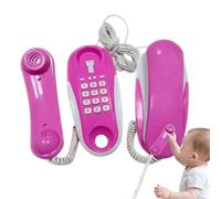Phone Toy - ABS, 7.48x2.36x2.76in Phone Intercom Toy Realistic Design With Sound And Cord | Durable Pretend Play Telephone Encourages Social Interaction, Educational Role Play Toys For Kids, Home