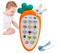 Phone Toy - Carrot Music Cell Phone for | Teething Learning Toy with Breathing Light and Sound Effects, Early Educational Gift for Boys Girls 6 Months Plus