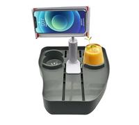 Phone Tray - Heavy Duty Material, Hot Tub Cup Holder Featuring Integrated Slot for Electronics | Beach Outdoors Bathroom Poolside Swimming Balcony Bathtub Home Accessories Entertaining Use