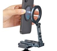 Phone Tripod Stand - 5.43-inches Foldable Cell Phone Holder for Desk, with Rotation Cellphone Bracket Adventure Outdoor Filming Business Trip Recording Car, Travel Desktop Setup,