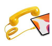 Phone Type-C Clear Audio Landline Speaker Retro Phone Handset for Cell | With Microphone Handset For Cell Phone For Home, Classroom, House, Halloween, Christmas, Video Conferences,