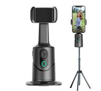 Phone Video Stabilizer AI Tracking 360° Rotation - Portable Auto Tracking Holder, Intelligent Rotation Tripod Mount, Wireless Rechargeable Assistant | Indoor Filming Travel Outdoor Adventures