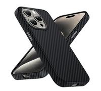 Phoneaura MagCase Deluxe Étui de protection en carbone pour iPhone 14 Pro Max compatible avec MagSafe I Coque de protection en carbone pour iPhone 14 Pro Max (aspect carbone, 2 verres de protection, 1