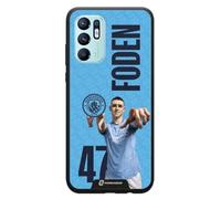 PHONECASES3D - Coque mobile pour OPPO Reno 6 Officielle Man City TPU Protecteur