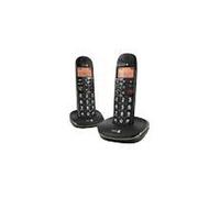 PhoneEasy 100W Duo - Téléphone sans fil avec ID d'appelant - DECT\GAP - noir + combiné supplémentaire