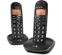 Phoneeasy 100W Téléphone Sans Fil Dect Pour Seniors Avec Grandes Touches Et Son Amplifié (Noir X 2) [Version Française]