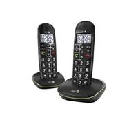 Doro PhoneEasy 110 Duo Noir | Téléphone sans fil Les deux combinés sans-fil DECT ultra-intuitifs et agréables à utiliser.