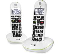 Phoneeasy 110 Téléphone Sans Fil Dect Pour Seniors Avec Touches Grandes Parlantes, Fonction Intercom/Appel Interne Et Audio Amplifié (Blanc X 2) [Version Française]