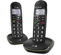 Phoneeasy 110 Téléphone Sans Fil Dect Pour Seniors Avec Touches Grandes Parlantes, Fonction Intercom/Appel Interne Et Audio Amplifié (Noir X 2) [Version Française]