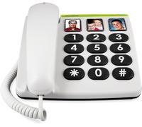 PhoneEasy 331ph Fixed Phone for Seniors with Large Buttons,Short Dialing and Hearing Aid Compatible [French Version]