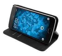 PhoneNatic Couverture en Cuir Artificiel Compatible avec Lenovo Moto G5 - Bookstyle Noir - Cover Cubierta + Films de Protection