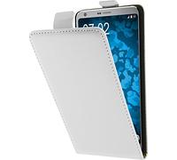 PhoneNatic Couverture en Cuir Artificiel Compatible avec LG G6 - Flip-Case Blanc - Cover Cubierta